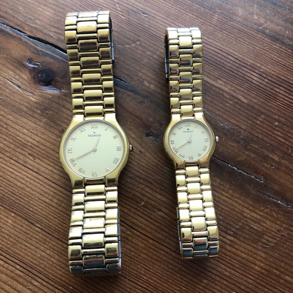 Movado watch set. His and Hers